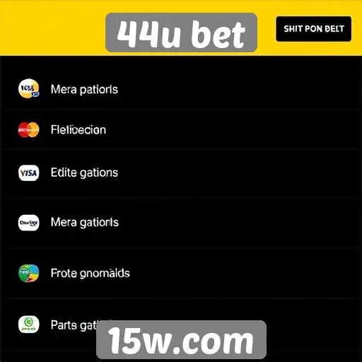 Métodos de pagamento disponíveis na 44u bet